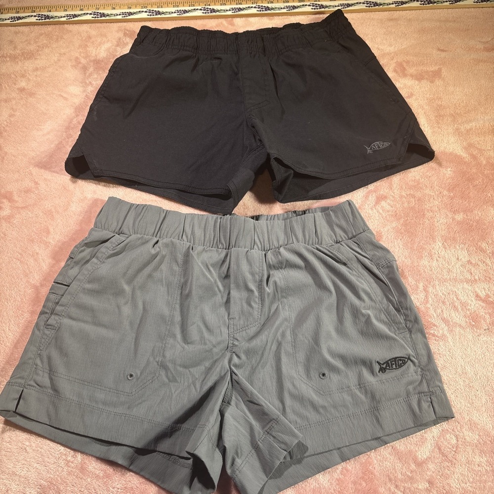 AFTCO Lot Of Two Women's Sz XS Active Shorts Black And Gray